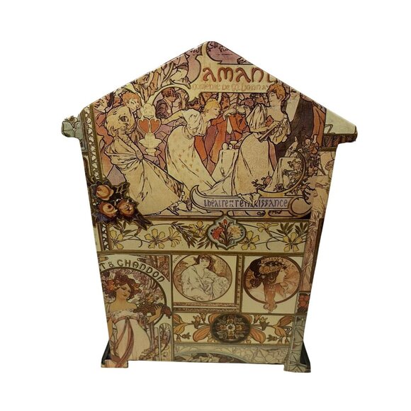 Vintage Monet & Chandon Quartz Desk Clock With Art Nouveau Design  Hidden Storag - Picture 6 of 6